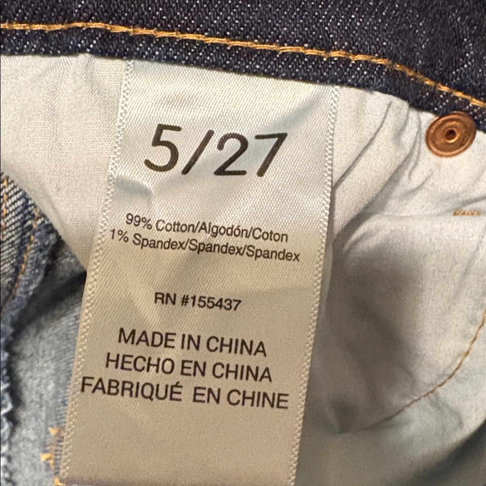 Witty Fox Dark Wash Mid Rise Straight Leg Jeans 5 / 27 - Picture 10 of 10